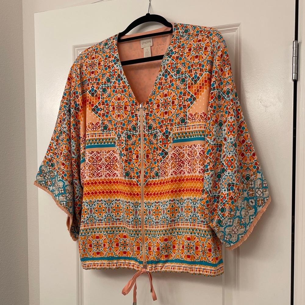 Chico's Vibrant Multicolor Boho Blouse